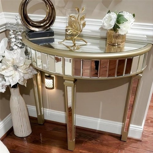 Semilunar console table - semilunar, end
