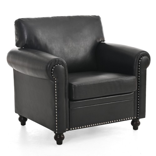 Classic faux leather sofa - faux,