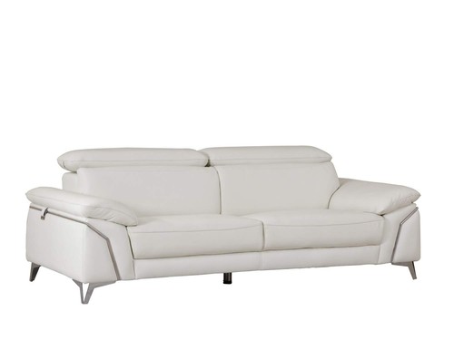 White italian leather - leather, sofa