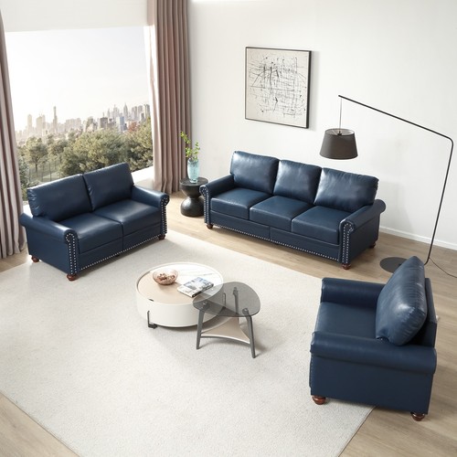 Faux leather pieces sofa set - faux, 3