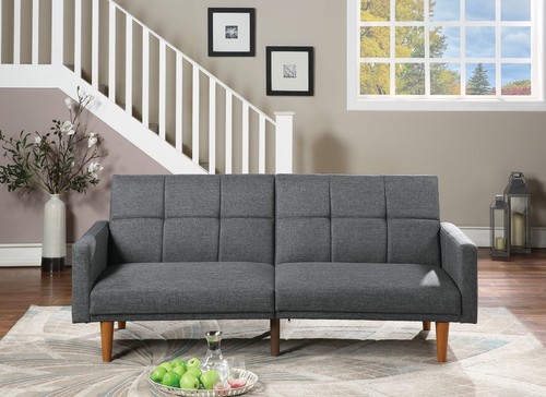 Blue grey sofa convertible - sofa,