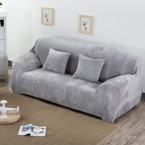Velvet plush sofa slipcover - velvet,