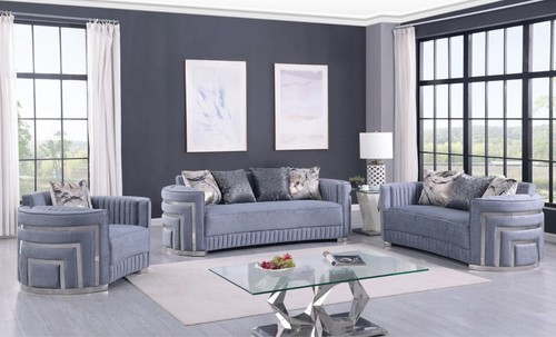 New gray 3pc - new, loveseat