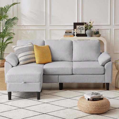 Shaped sectional sofa - 80''l,